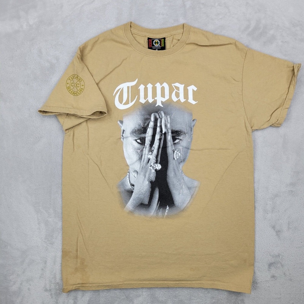 Vintage Tupac Shirt Men Medium Rap Concert West Coast‎ 2Pac Amaru Cross Colours
